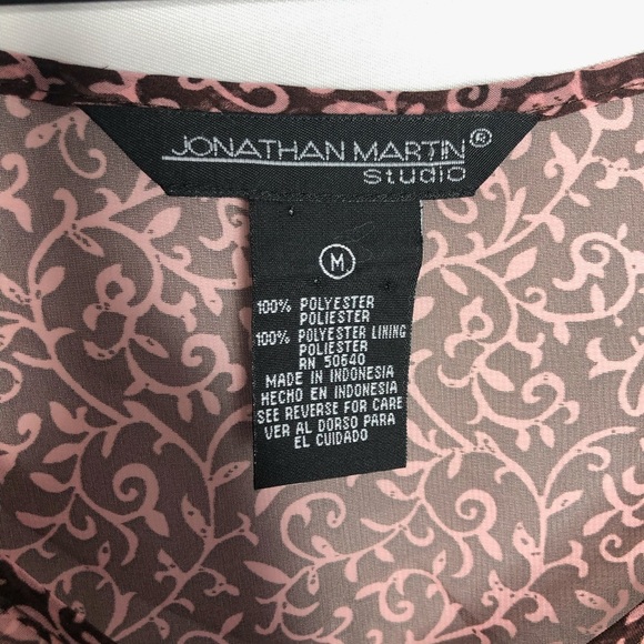 Jonathan Martin Studio sheer blouse Top - Picture 6 of 7